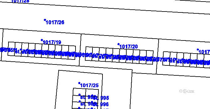 Parcela st. 757/3 v KÚ Úšovice, Katastrální mapa