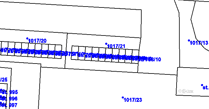 Parcela st. 758/5 v KÚ Úšovice, Katastrální mapa