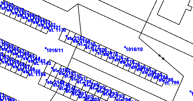 Parcela st. 774 v KÚ Úšovice, Katastrální mapa