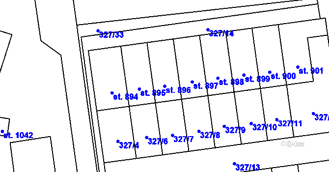 Parcela st. 896 v KÚ Úšovice, Katastrální mapa