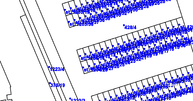 Parcela st. 1204/11 v KÚ Úšovice, Katastrální mapa