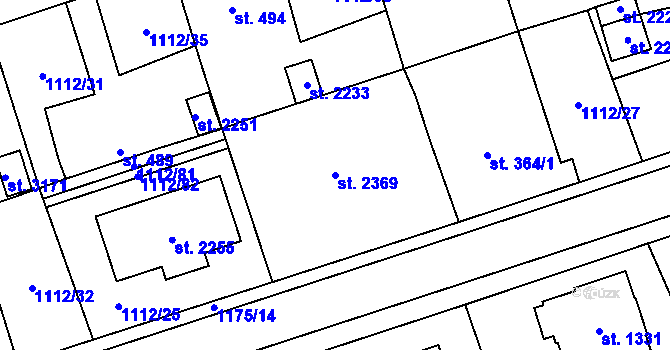 Parcela st. 2369 v KÚ Úšovice, Katastrální mapa