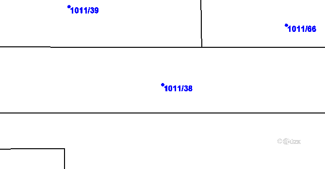 Parcela st. 1011/38 v KÚ Úšovice, Katastrální mapa