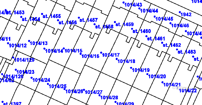 Parcela st. 1014/17 v KÚ Úšovice, Katastrální mapa