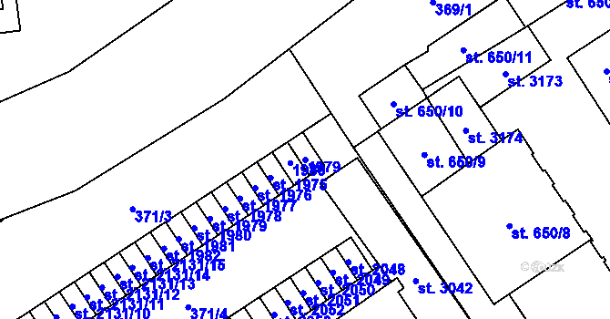 Parcela st. 1979 v KÚ Úšovice, Katastrální mapa