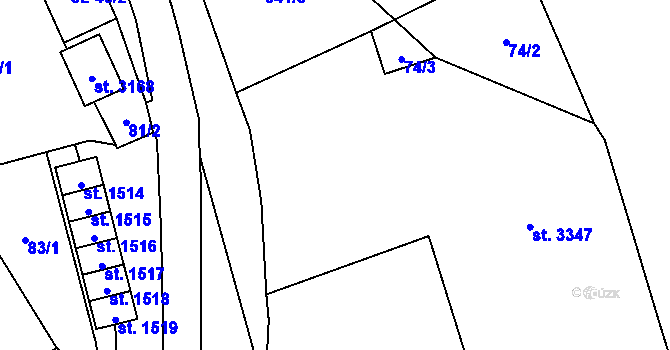 Parcela st. 641/2 v KÚ Úšovice, Katastrální mapa