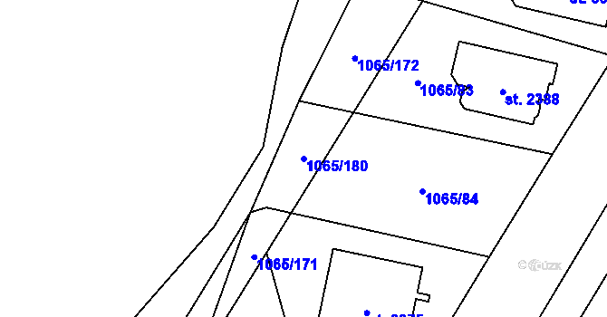 Parcela st. 1065/180 v KÚ Úšovice, Katastrální mapa