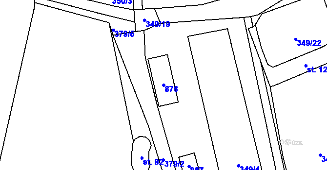 Parcela st. 878 v KÚ Lipnice u Markvarce, Katastrální mapa