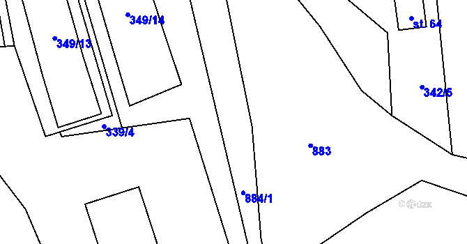 Parcela st. 884 v KÚ Lipnice u Markvarce, Katastrální mapa