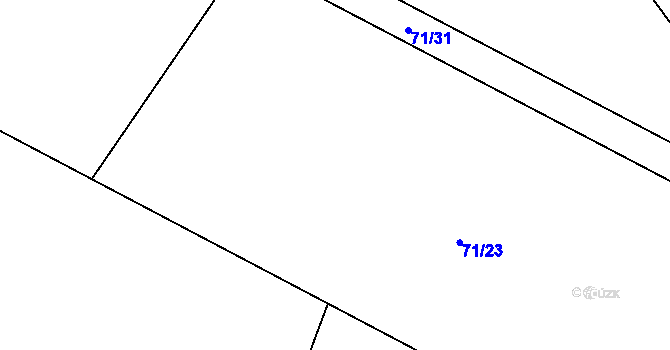 Parcela st. 71/23 v KÚ Lipnice u Markvarce, Katastrální mapa