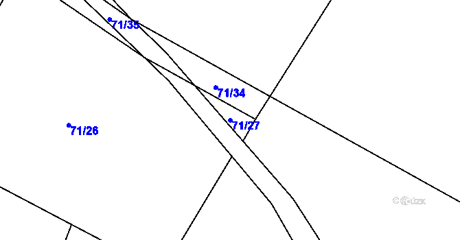 Parcela st. 71/27 v KÚ Lipnice u Markvarce, Katastrální mapa