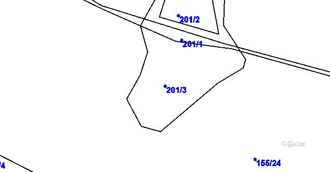 Parcela st. 201/3 v KÚ Lipnice u Markvarce, Katastrální mapa