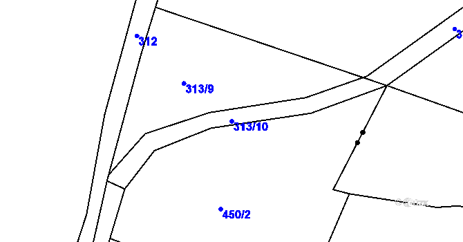 Parcela st. 313/10 v KÚ Lipnice u Markvarce, Katastrální mapa