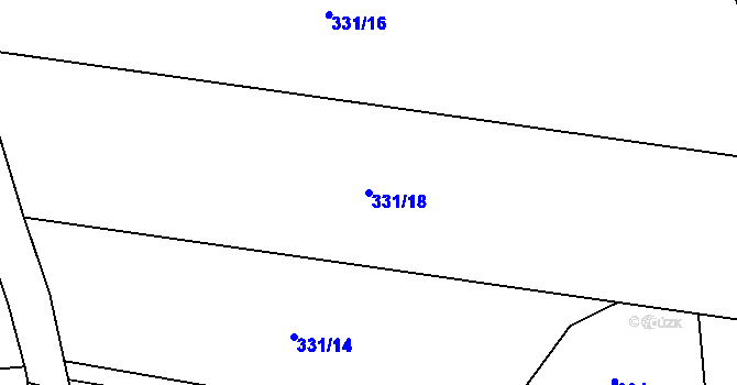 Parcela st. 331/18 v KÚ Lipnice u Markvarce, Katastrální mapa