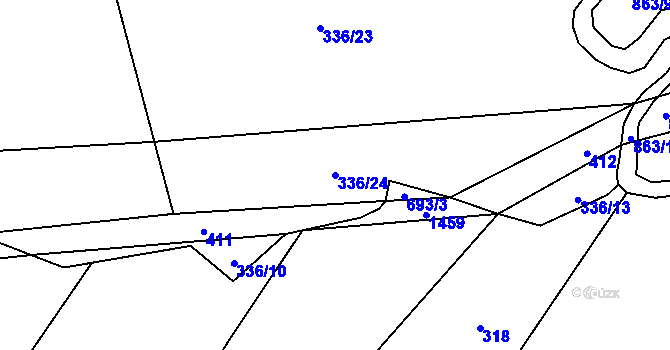 Parcela st. 336/24 v KÚ Lipnice u Markvarce, Katastrální mapa