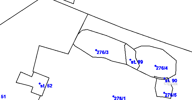 Parcela st. 276/3 v KÚ Lipnice u Markvarce, Katastrální mapa