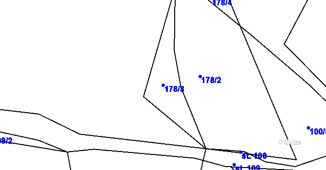 Parcela st. 178/3 v KÚ Lipnice u Markvarce, Katastrální mapa