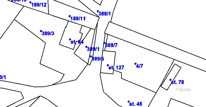 Parcela st. 128 v KÚ Lipnice u Markvarce, Katastrální mapa