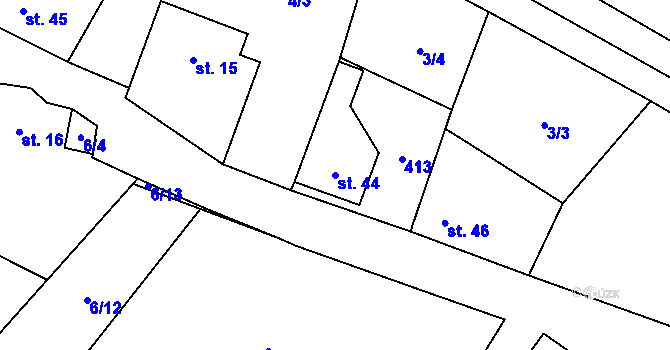 Parcela st. 44 v KÚ Lipnice u Markvarce, Katastrální mapa