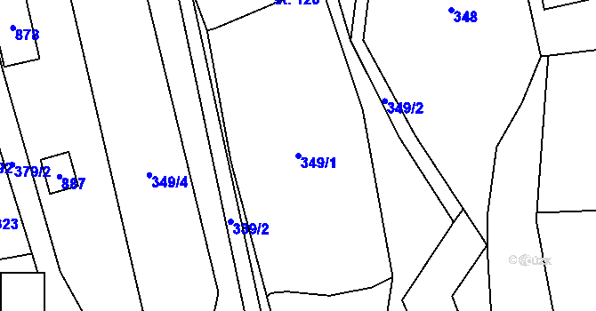 Parcela st. 349/1 v KÚ Lipnice u Markvarce, Katastrální mapa