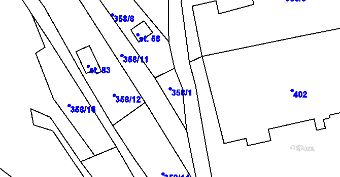 Parcela st. 358/1 v KÚ Lipnice u Markvarce, Katastrální mapa