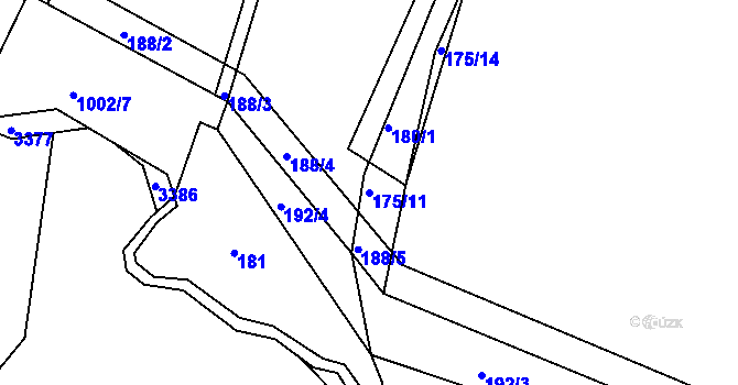 Parcela st. 175/11 v KÚ Markvarec, Katastrální mapa