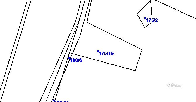 Parcela st. 175/15 v KÚ Markvarec, Katastrální mapa