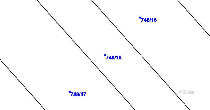 Parcela st. 748/16 v KÚ Markvarec, Katastrální mapa