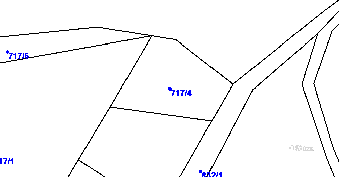 Parcela st. 717/4 v KÚ Markvarec u Nové Cerekve, Katastrální mapa