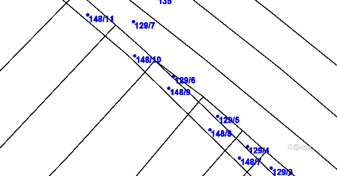 Parcela st. 148/9 v KÚ Markvarec u Nové Cerekve, Katastrální mapa
