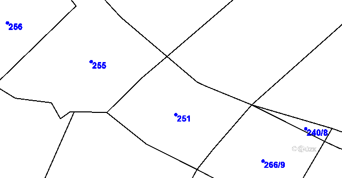 Parcela st. 266/5 v KÚ Markvarec u Nové Cerekve, Katastrální mapa