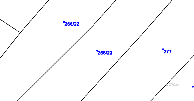 Parcela st. 266/23 v KÚ Markvarec u Nové Cerekve, Katastrální mapa