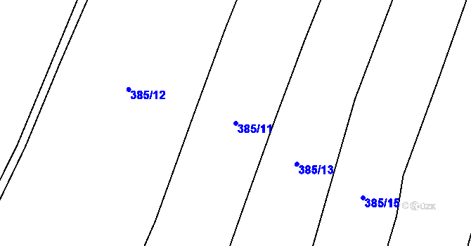 Parcela st. 385/11 v KÚ Markvarec u Nové Cerekve, Katastrální mapa