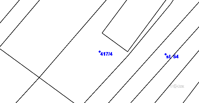 Parcela st. 417/4 v KÚ Markvarec u Nové Cerekve, Katastrální mapa