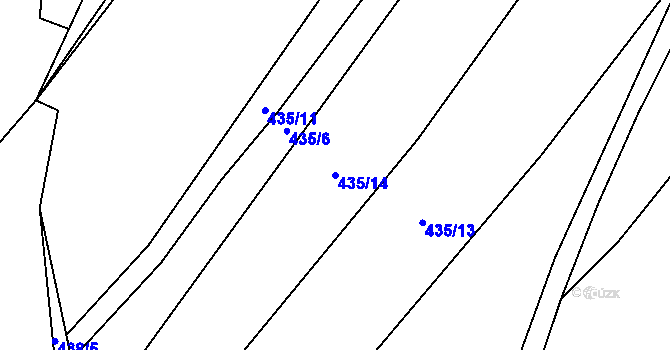 Parcela st. 435/14 v KÚ Markvarec u Nové Cerekve, Katastrální mapa