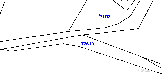 Parcela st. 728/10 v KÚ Markvarec u Nové Cerekve, Katastrální mapa