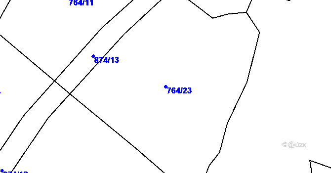 Parcela st. 764/23 v KÚ Markvarec u Nové Cerekve, Katastrální mapa