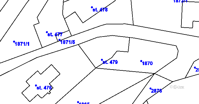 Parcela st. 479 v KÚ Markvartice u Děčína, Katastrální mapa
