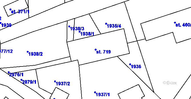 Parcela st. 719 v KÚ Markvartice u Děčína, Katastrální mapa