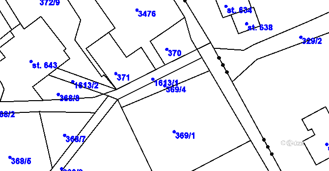 Parcela st. 369/4 v KÚ Markvartice u Děčína, Katastrální mapa