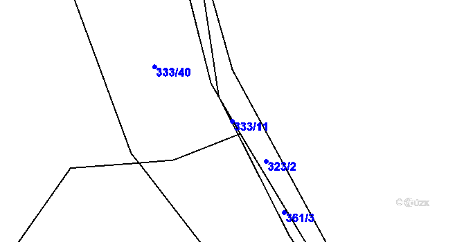 Parcela st. 333/11 v KÚ Markvartice u Sobotky, Katastrální mapa