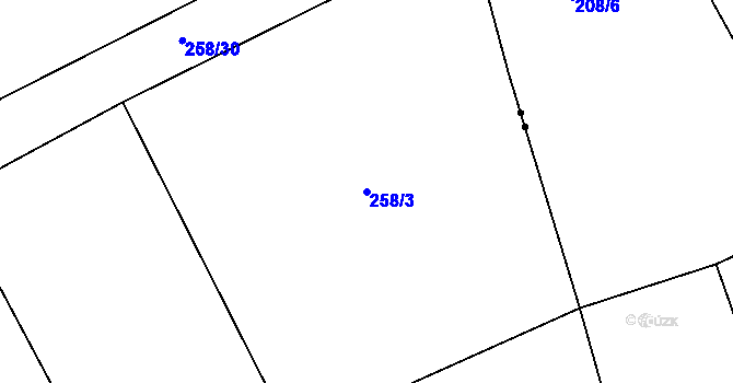 Parcela st. 258/3 v KÚ Markvartice u Sobotky, Katastrální mapa