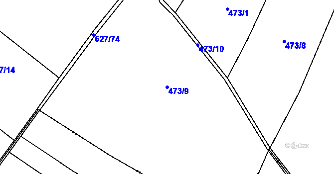 Parcela st. 473/9 v KÚ Markvartice u Sobotky, Katastrální mapa