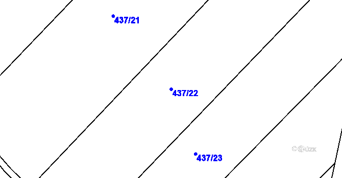 Parcela st. 437/22 v KÚ Rakov u Markvartic, Katastrální mapa