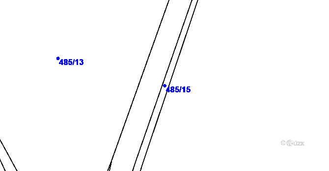 Parcela st. 485/15 v KÚ Rakov u Markvartic, Katastrální mapa