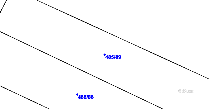 Parcela st. 485/89 v KÚ Rakov u Markvartic, Katastrální mapa