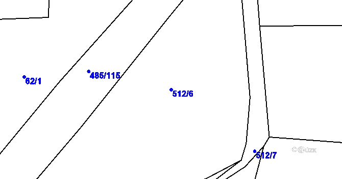 Parcela st. 512/6 v KÚ Rakov u Markvartic, Katastrální mapa