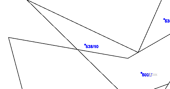 Parcela st. 538/10 v KÚ Rakov u Markvartic, Katastrální mapa