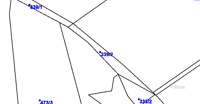 Parcela st. 339/2 v KÚ Skuřina, Katastrální mapa