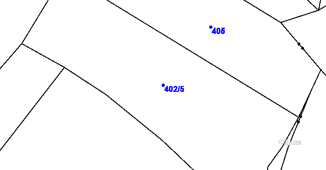 Parcela st. 402/5 v KÚ Skuřina, Katastrální mapa